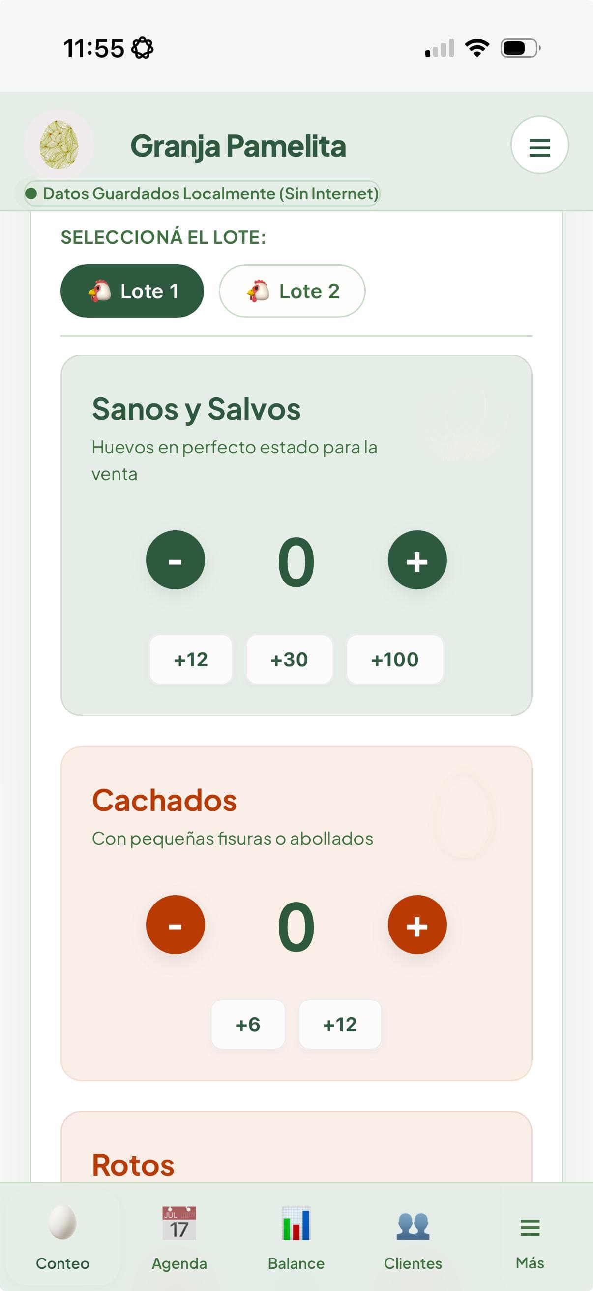 Registro diario de postura en segundos